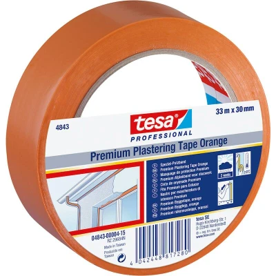 Afbeelding van tesa PREMIUM 04843 00000 16 Gipstape Professional Oranje (l x b) 33 m 50 mm 1 stuk(s)