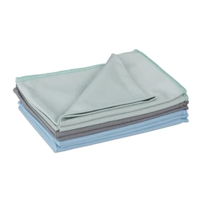 Afbeelding van Relaxdays microvezel poetsdoeken set van 6 auto keuken badkamer gekleurd