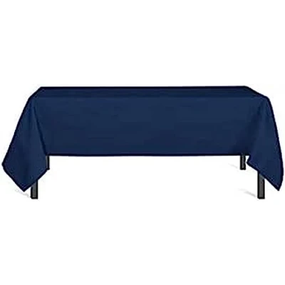 Image de Soleil d&#039;ocre, Alix Nappe Rectangle Anti tâches, Polyester, Bleu Marine, 140x240 cm
