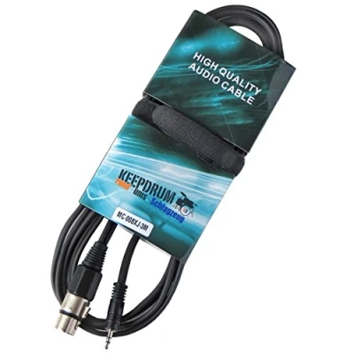 Afbeelding van keepdrum MC 008 X J 3 m XLR vrouwelijk 3,5 mm mini jack microfoonkabel