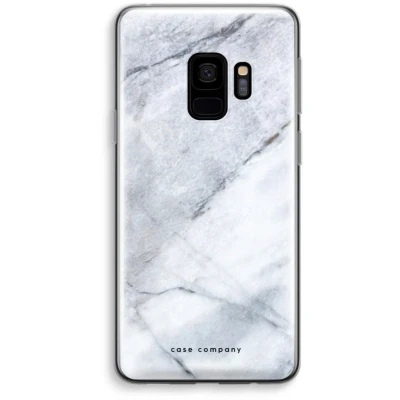 Afbeelding van hoesje geschikt voor Samsung Galaxy S9 Witte marmer Soft Cover Telefoonhoesje Bescherming aan alle Kanten en Schermrand