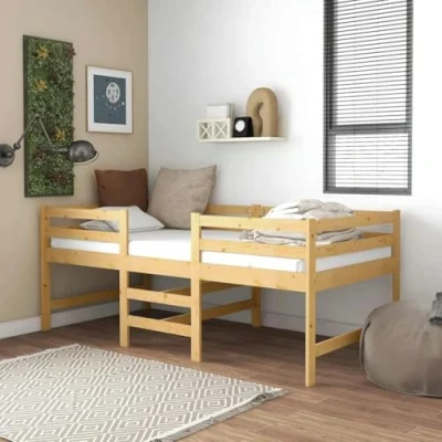 Image de vidaXL Cadre de lit sans matelas 90x200 cm bois pin massif
