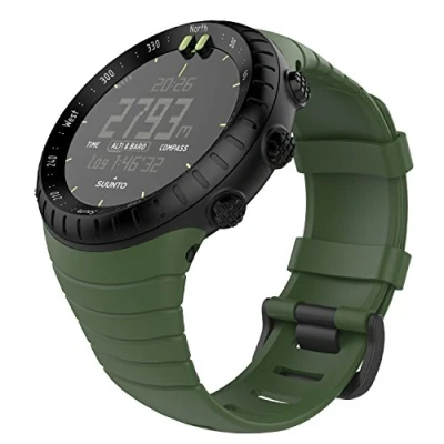 Afbeelding van MoKo Suunto Core vervangende horlogeband van TPU voor Samrt, bandlengte 140 230 mm, legergroen