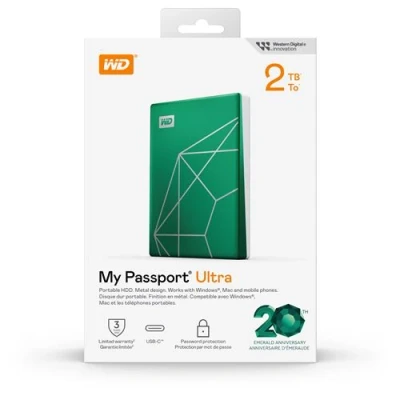 Image de Disque SSD Externe WD_BLACK My Passport Ultra 2 To Vert émeraude