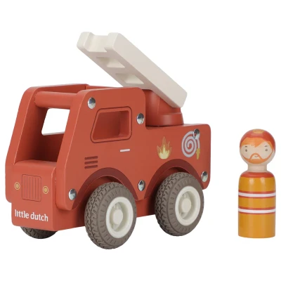 Afbeelding van Little Dutch houten Brandweerauto FSC
