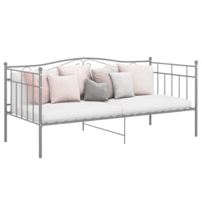 Afbeelding van Slaapbankframe metaal grijs 90x200 cm