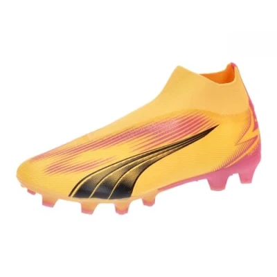 Afbeelding van Puma Ultra MATCH+ LL FG/AG Voetbalschoenen met kunststof noppen, Heren, Maat: 44, Sun stream/black/sunset glow Textiel/ synthetisch