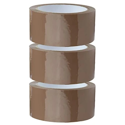 Afbeelding van Crimson Starfish 3 x Bruine Verpakkingstape Rolls 48mm 66m Tape Verpakking voor het Verpakken van Verpakkingen, Dozen, Post, Verhuizen Plakband Papier &amp; Breed Verhuisbenodigdheden