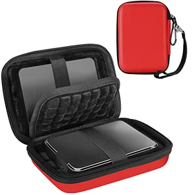 Afbeelding van ProCase beschermhoes voor externe harde schijf, 2,5 inch, WD, Toshiba, Canvio, Seagate, Samsung SSD, schokbestendig, 2 x inch discs, met tas accessoires