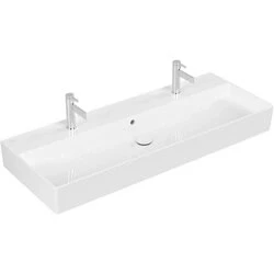Afbeelding van Villeroy &amp; Boch Memento 2.0 dubbele wastafel wit ceramic+ (120 x 47
