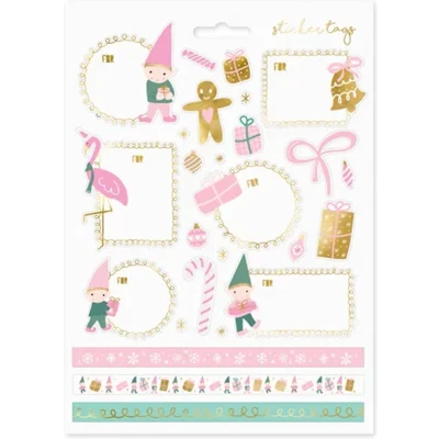 Afbeelding van Christmas stickers Gnomes, mix