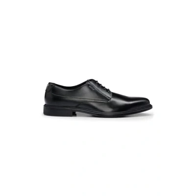 Afbeelding van HUGO BOSS heren Kerr veterschoen van leer in de kleur Zwart, maat: 42