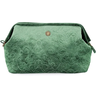 Afbeelding van Pip Studio Extra Grote Toilettas Quilty Days Groen Fluweel