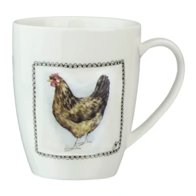 Afbeelding van Hofman Boerenwinkel Koffiemok Haan Hen One Size Kleurloos