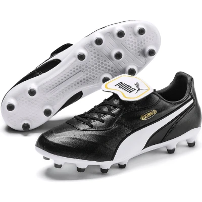 Afbeelding van King Top FG 105607 Voetbalschoenen Puma Black White990 7 Zwart