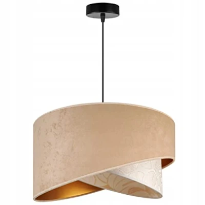 Afbeelding van Light Home Milaan lampenkap hanglamp industriële kroonluchter moderne plafond voor slaapkamer woonkamer en keuken metaal beige Monserta II zwart