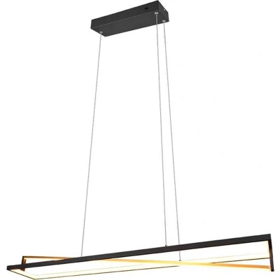 Afbeelding van TRIO Hanglamp EDGE Mat zwart incl. 1x SMD LED, 35W Â· 4100lm, 2300+3000+4000K