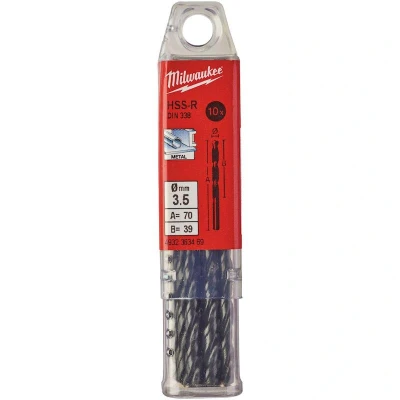 Afbeelding van MILWAUKEE 4932363469 HSS R metaalboor DIN 338 3,5x70mm (10 st.)