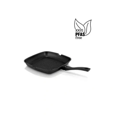 Afbeelding van Beka energy grillpan 28 x28 cm Keramische antikleeflaag PFAS vrij Gerecycleerd aluminium Geschikt voor inductie