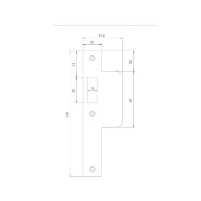 Afbeelding van Nemef sluitplaat VP649/47 rvs reh DIN ls (holl rs)