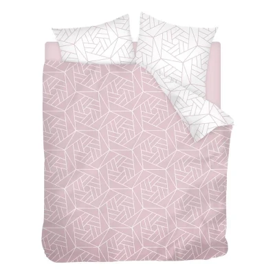 Afbeelding van Snoozing Laslo Flanel Dekbedovertrek Tweepersoons 200x200/220 cm + 2 kussenslopen 60x70 Pink