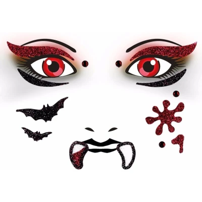 Afbeelding van HERMA Face Art Glitter Sticker Halloween Vampire / Vampier