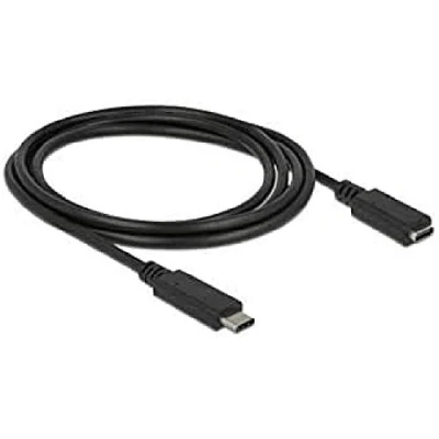 Afbeelding van Delock USB kabel 3.2 Gen1 (USB 3.0 / 3.1 Gen1) C stekker, bus 1.50 m Zwart 85534