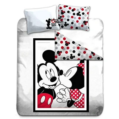Afbeelding van Disney Mickey Mouse Kiss Dekbedovertrek Tweepersoons 200 x cm Multi