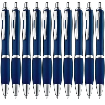 Afbeelding van ZENSCRIBE® Hoogwaardige ergonomische balpen, 10 stuks, antislip balpen voor eenvoudig en zacht schrijven, blauw