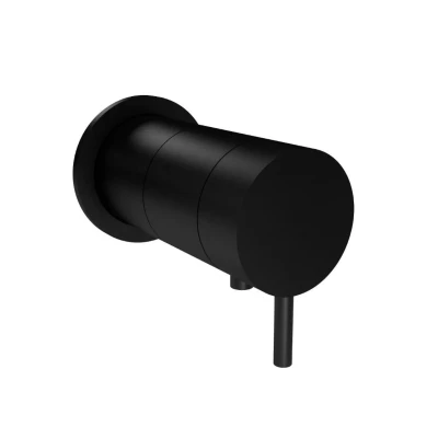 Afbeelding van Waterevolution Flow inbouw douchethermostaat met ronde rozet mat zwart 1208778082 T142TBPR