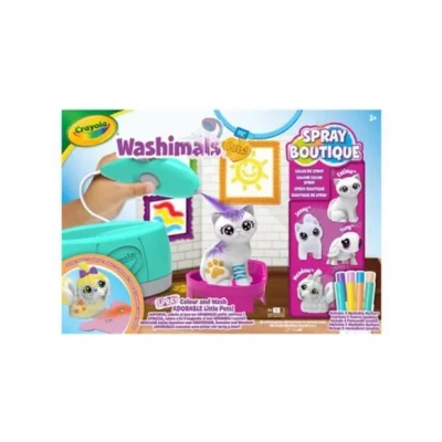 Afbeelding van Crayola Washimals Pets Hobbypakket Set Spray Boutique met Airbrush en 4 Dieren