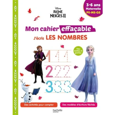 Image de Disney La Reine des Neiges 2 Mon cahier effaçable J&#039;écris les nombres (3 6 ans)