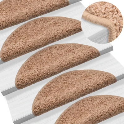 Afbeelding van Trapmatten 15 st 65x21x4 cm beige