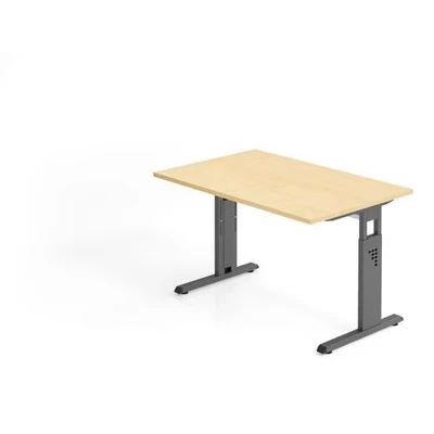 Afbeelding van MEGA 12 G Bureau 120x80 Tafelhoogte I In hoogte verstelbaar Esdoorn/Grafiet
