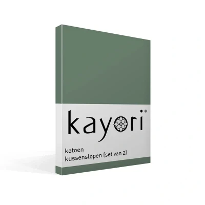 Afbeelding van Kayori Kussensloop Kai 2 stuks 60x70 Groen 60/70 (Kleur: Groen)