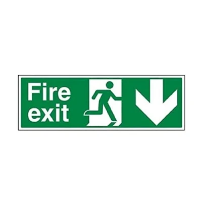 Afbeelding van VSafety bord van vinyl met pijl voor noodtrips, landschap, 600 mm x 200
