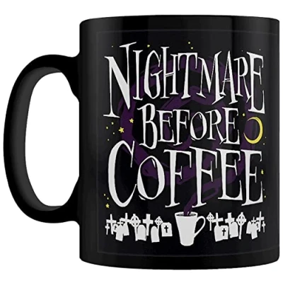 Afbeelding van Grindstore Mok met opschrift &quot;A Nightmare Before Coffeeeee&quot; zwart