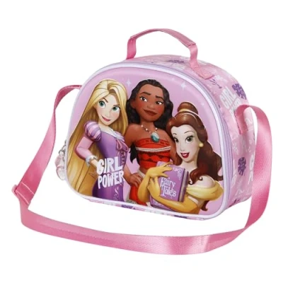 Afbeelding van Lunch /Koeltas Prinsessen 3D 20x25,5x10 cm Geïsoleerde Disney Koeltas met Verstelbare Schouderbanden en Ritsvak