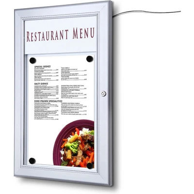 Afbeelding van Outdoor Menubord Logo LED 1 X A4 Portrait Syna SCZ1XA4LED