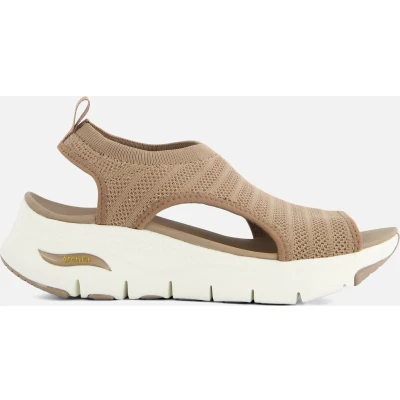 Afbeelding van Skechers Pasvorm van de voetboog, damessneakers, Mylar Mokka gebreid