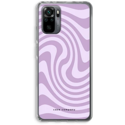 Afbeelding van Case Company® hoesje geschikt voor Xiaomi Redmi Note 10 Pro Swirl Paars Soft Cover Telefoonhoesje Bescherming aan alle Kanten en Schermrand