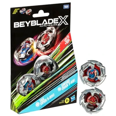 Afbeelding van Beyblade X Tail Viper 5 80O en Sword Dran 3 60F Top Dual Pack