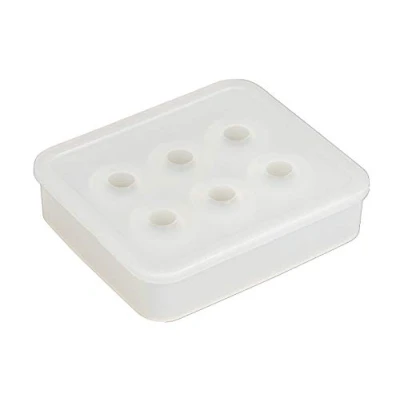 Afbeelding van Rayher 35043000 siliconen mal voor kralen, 1 stuk, 6 vormen, diameter 16 mm, wit