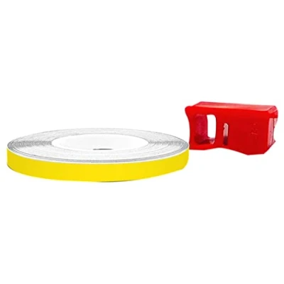 Afbeelding van 4R Quattroerre.it 10353 reflecterende strepen, voor velgen, 5 mm x 6 m, geel