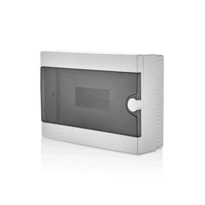 Afbeelding van Lion Electric opbouwverdeeldoos, 12 modules, 1 rij, wit, IP40, installatie voor vochtige ruimtes, kelders, garage en alle binnenruimtes
