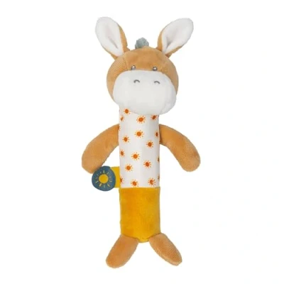 Afbeelding van Nattou ezel Leo Knuffel met Pieper 20 cm Donker warm beige