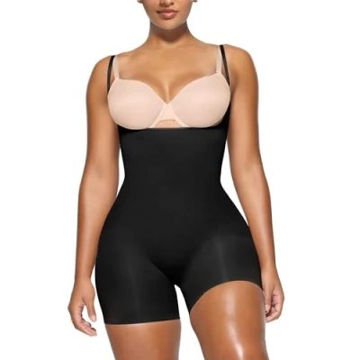 Afbeelding van YIANNA Slankheidsgordel voor dames, platte buik, latex, korset, afslankheidstrainer, sport, figuurvormend, 1 Zwart