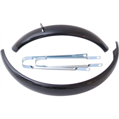 Afbeelding van Spatbordset 16&quot; ATB gemaakt van staal 60mm zwart