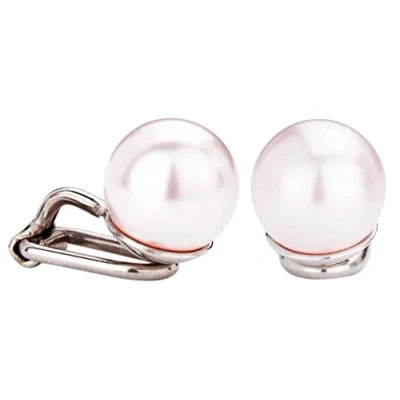 Afbeelding van Traveller Clip Oorbellen Oorclips Dames Zilverkleurig Parels 10 mm Roze 702110
