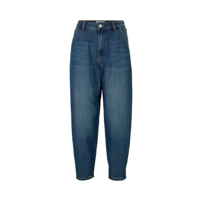 Afbeelding van TOM Tailor denim Barrel MOM Vintage Jeans Tapered Fit, Dames, Maat: XL, Used mid stone blue